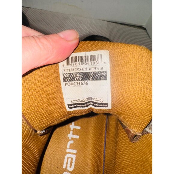 Carhartt CMX4023 Leather Work Boots Brown 13 Moc Soft Toe Lug Bottom Waterproof - Picture 5 of 13